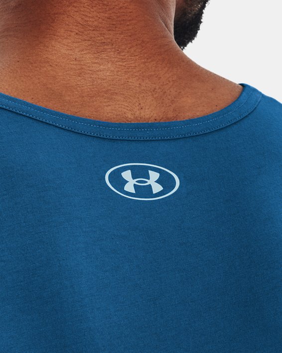 Men's UA Sportstyle Logo Tank, Blue, pdpMainDesktop image number 3